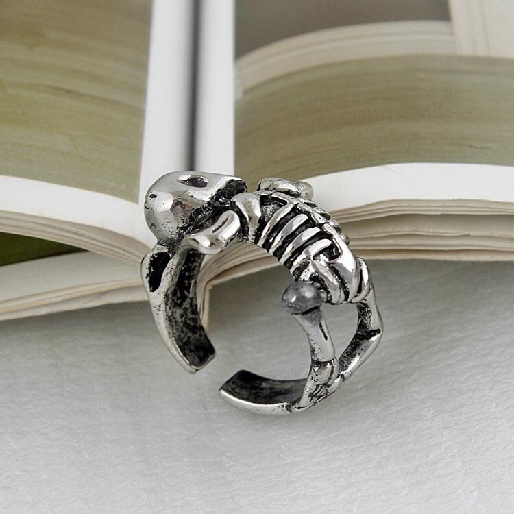 Titanium Steel The Skull Hand Rebel Ring