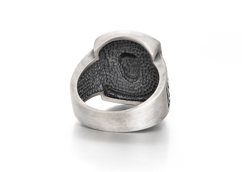 925 Sterling Silver Outlaw Skull Insignia Ring