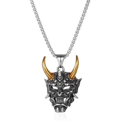 925 Sterling Silver Prajna Mask Necklace