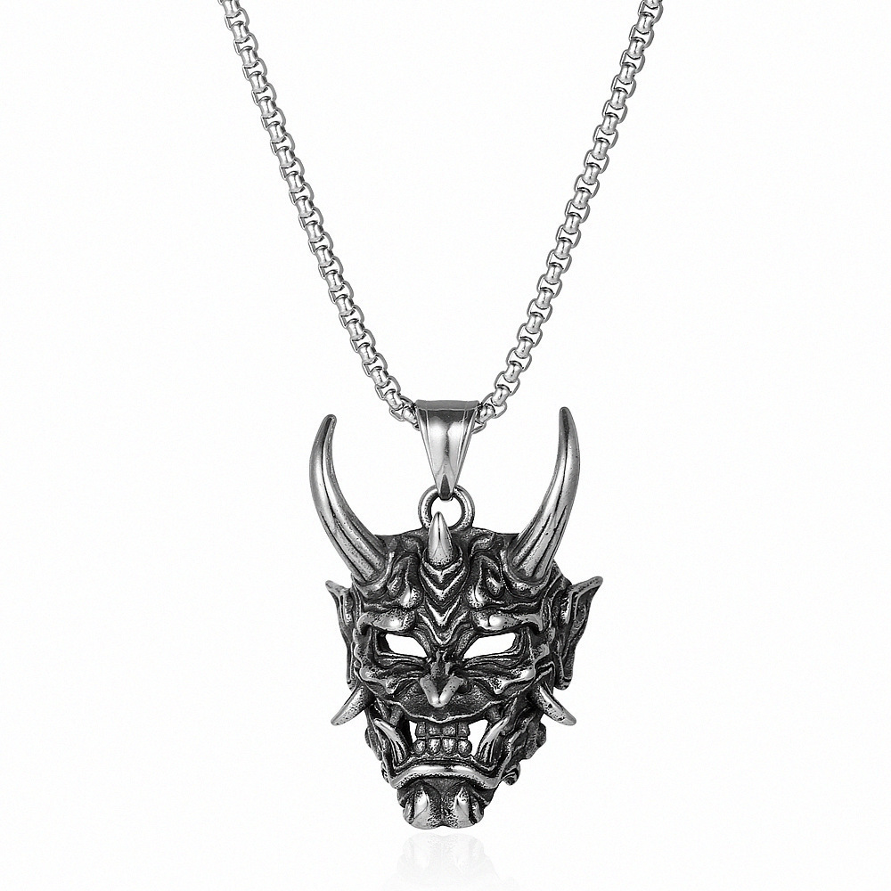925 Sterling Silver Prajna Mask Necklace