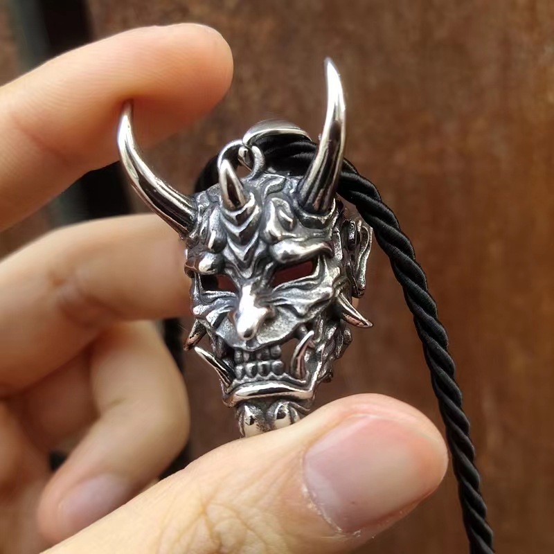 925 Sterling Silver Prajna Mask Necklace