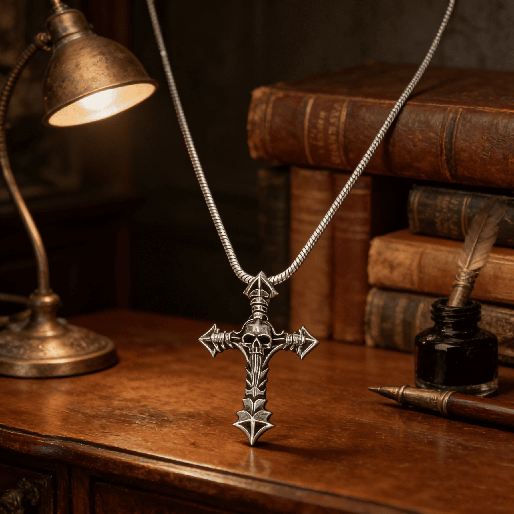  ​​Cross and Skull Necklace