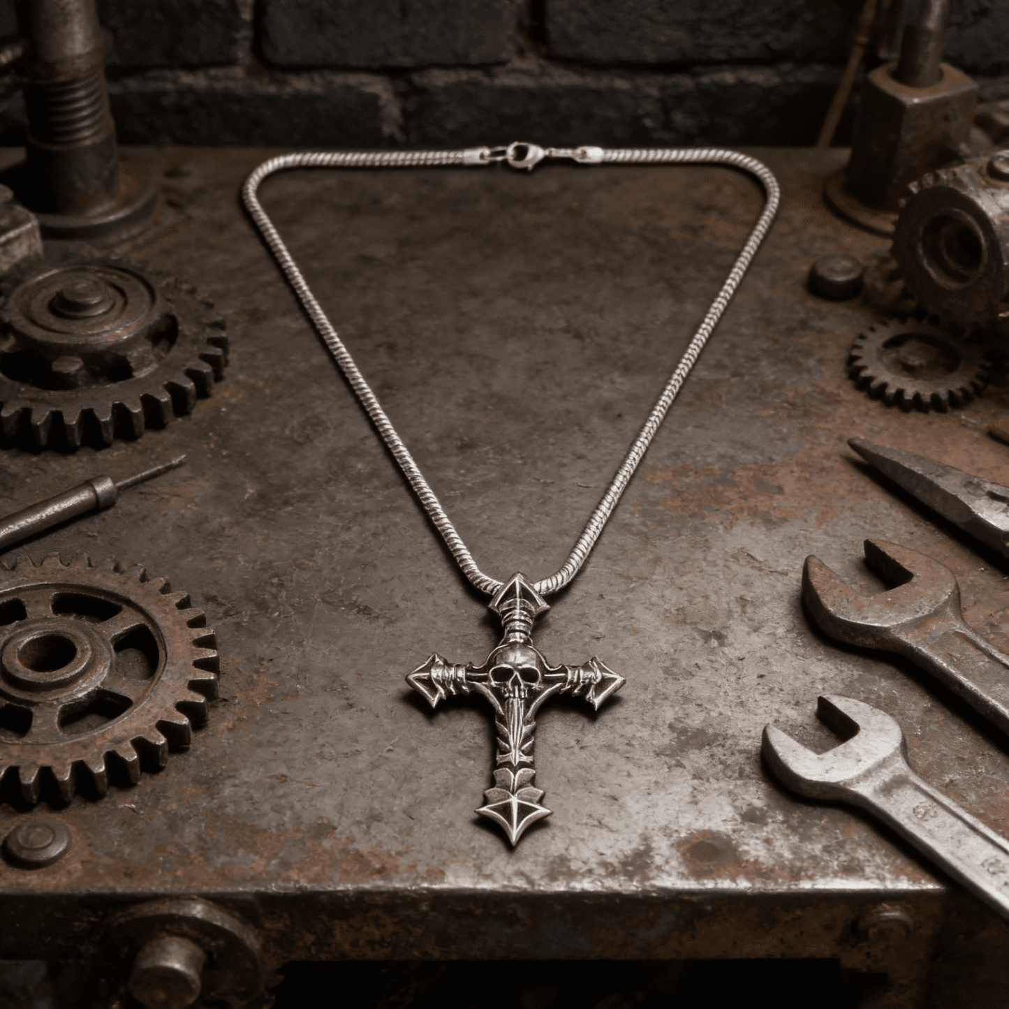  ​​Cross and Skull Necklace