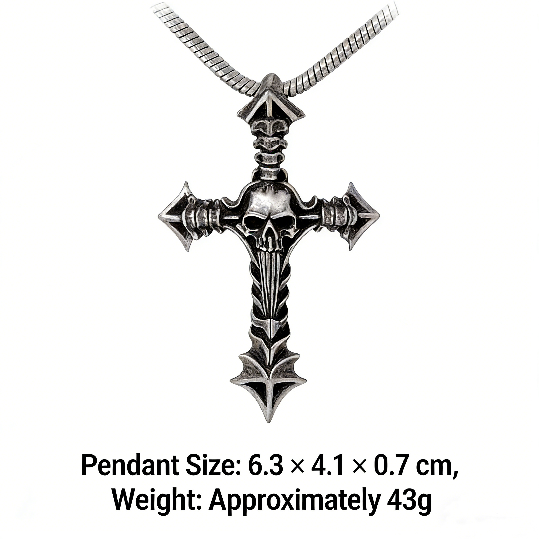  ​​Cross and Skull Necklace