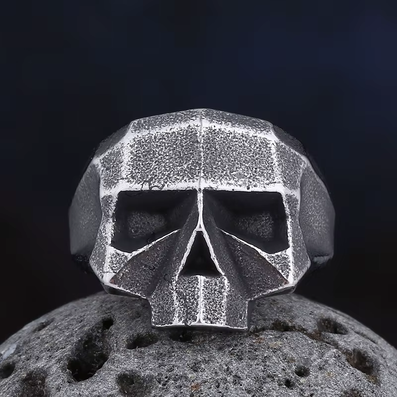 Gothic Cut Skull Ring