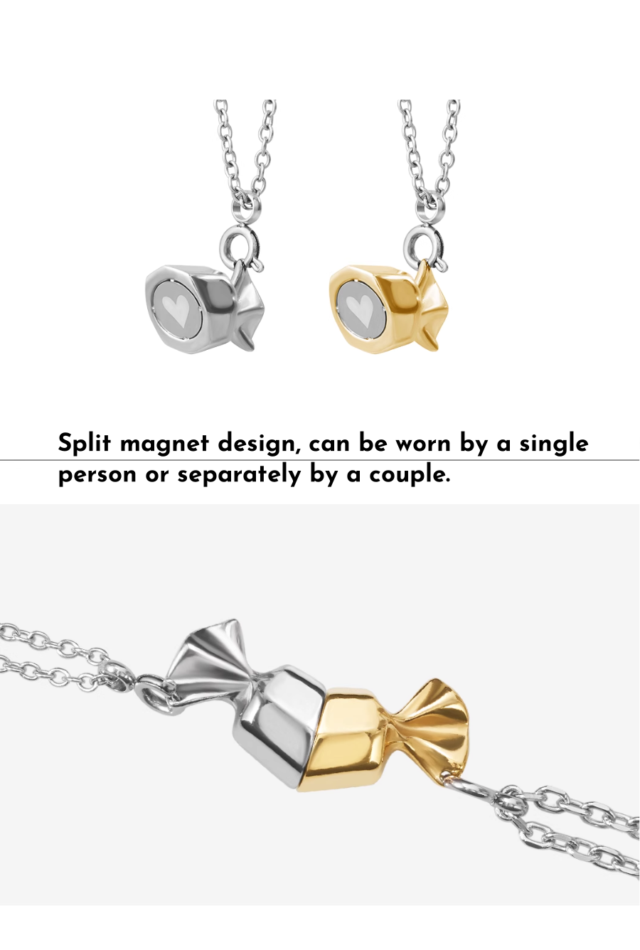 Magnetic Candy Couple Necklace