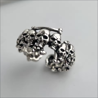 New skull open ring