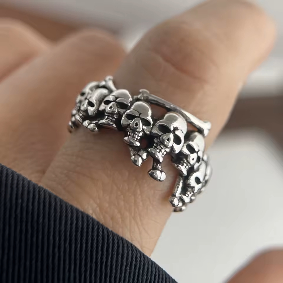 New skull open ring