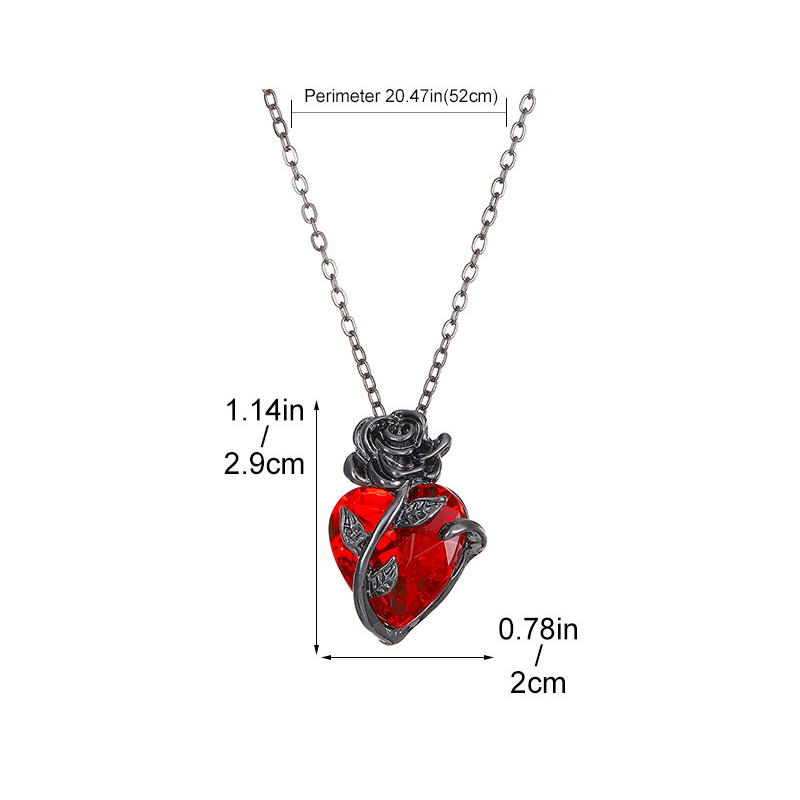 Heart Rose Necklace