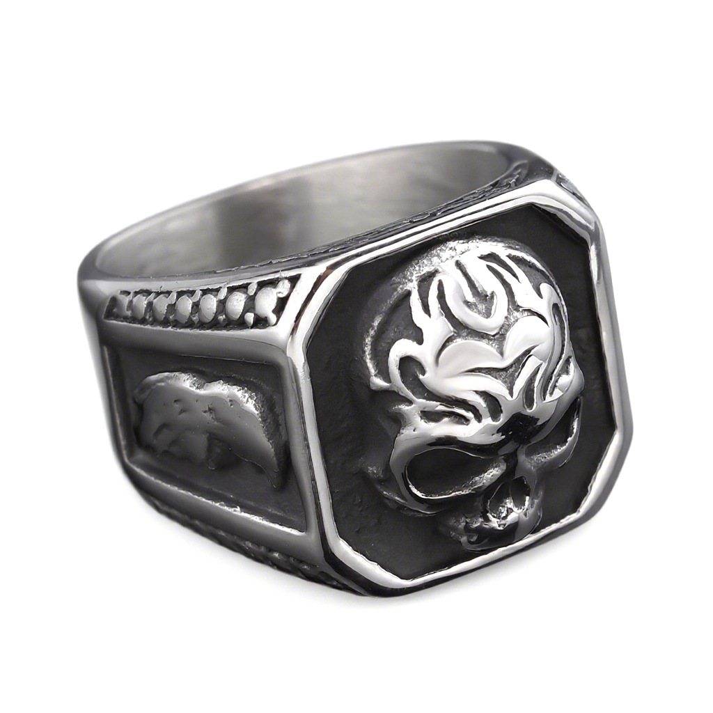 Skull Crow 925 Silver Ring