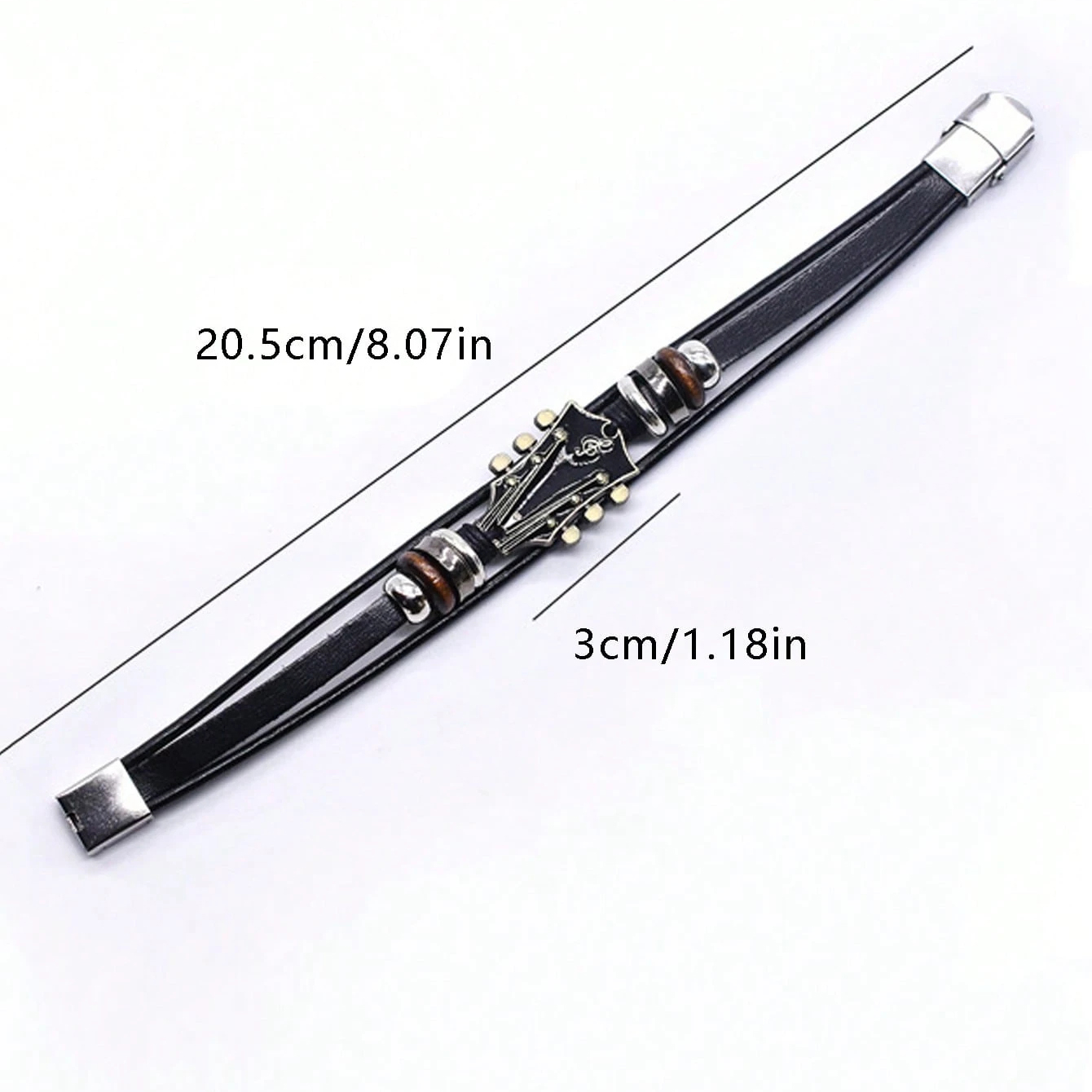 Retro Guitar Leather Bracelet 