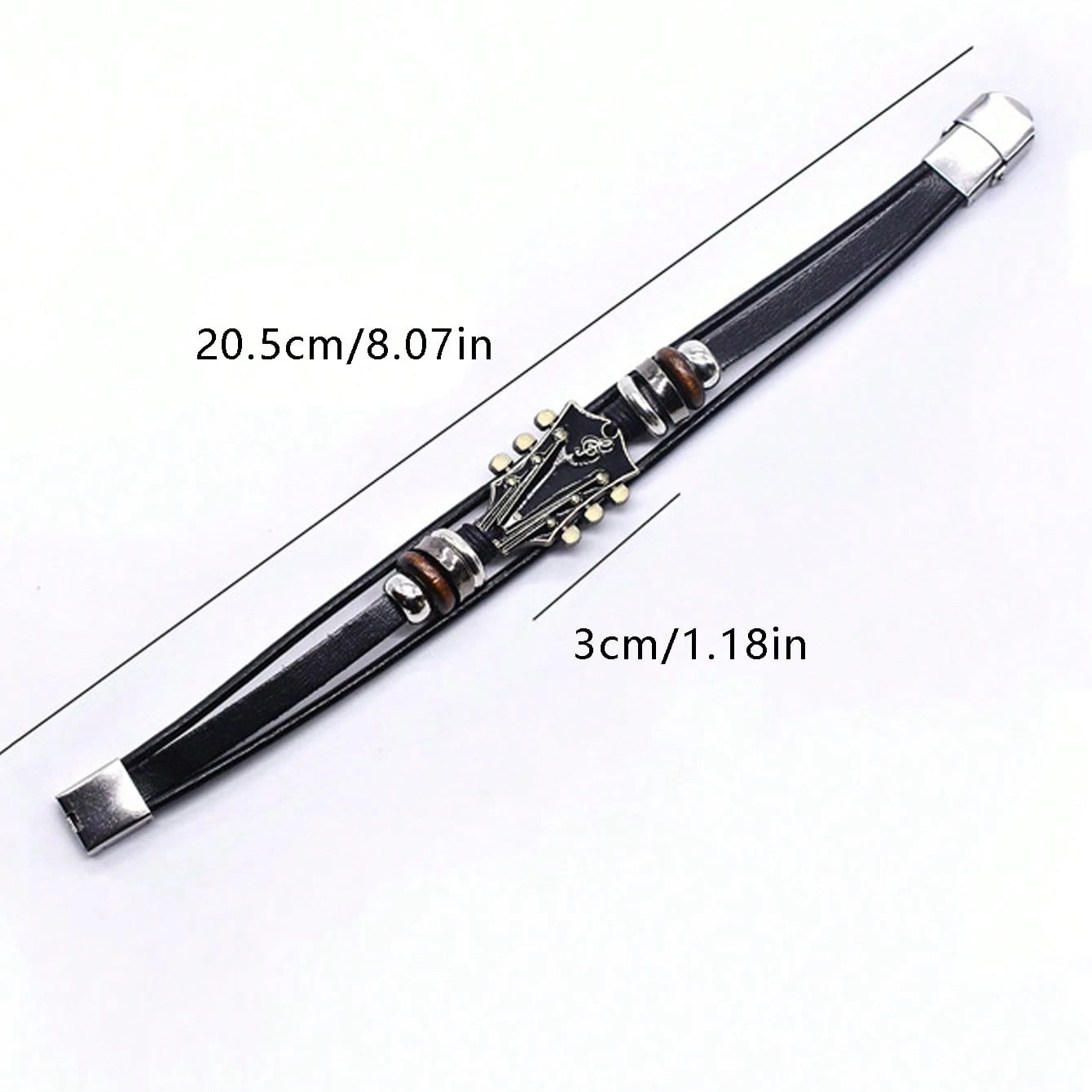 Retro Guitar Leather Bracelet 