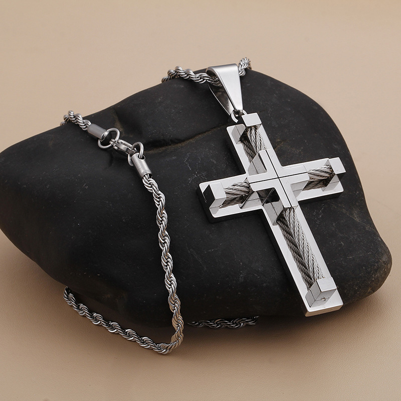 Men's Cross Pendant Necklace