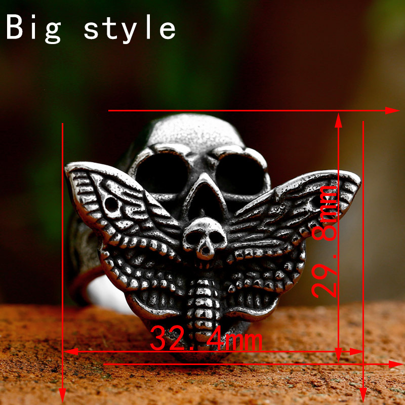 Moth Skull Ring