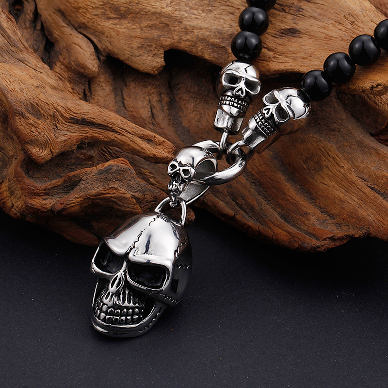 Smiling Skull Pendant Necklace