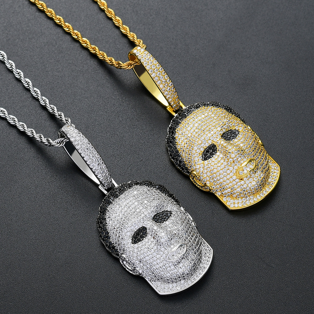 Human head mask necklace