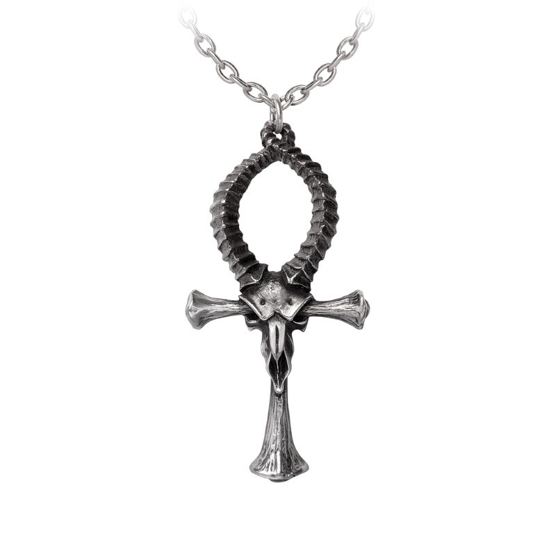 Goat Head Cross Necklace