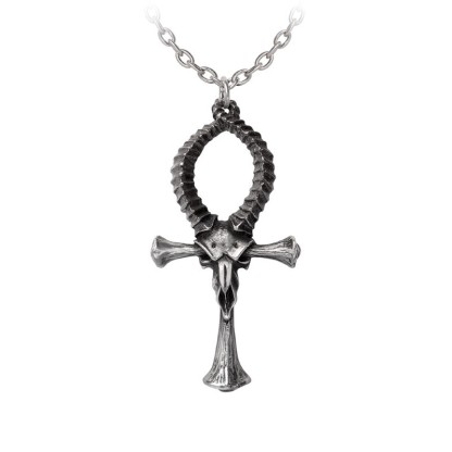 Goat Head Cross Necklace