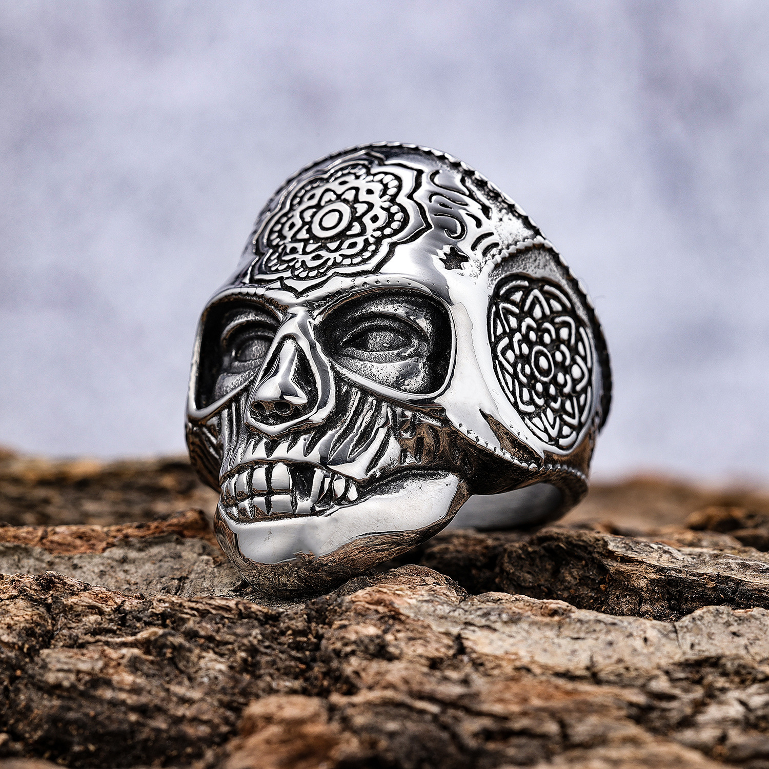 Carved Mask Ring