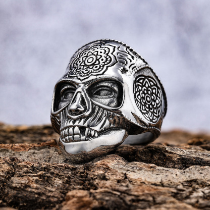 Carved Mask Ring