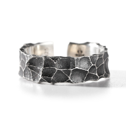 Sterling Silver Forged Textured Ring