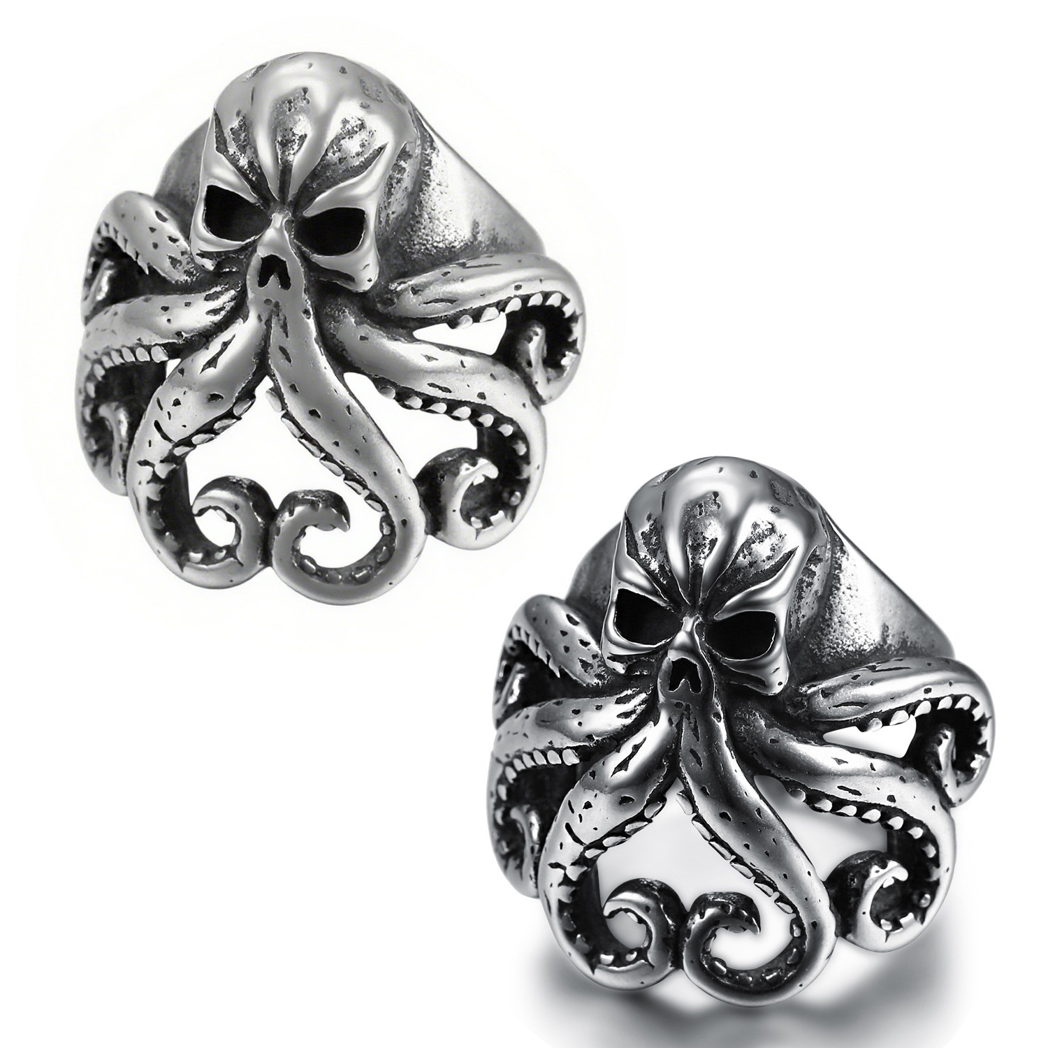Retro Punk Octopus Ring