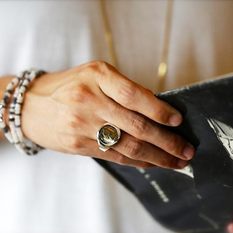  Elizabeth Brass Coin Ring 