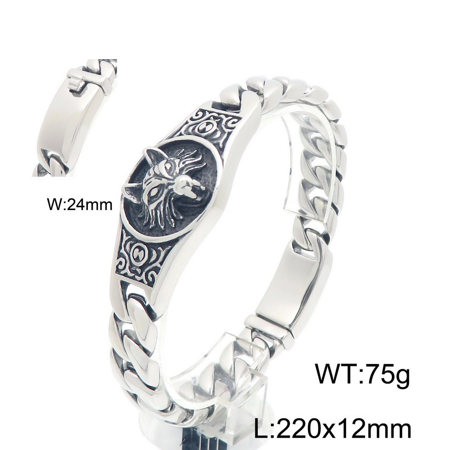 Domineering Wolf King Cuban Bracelet