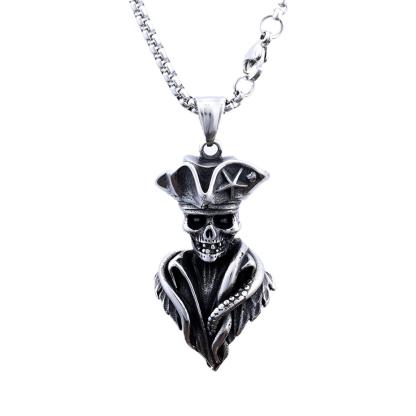 Pirate Hooded Skull Necklace
