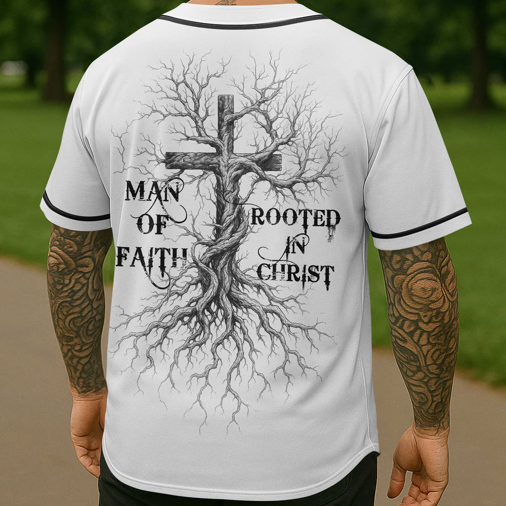 Man Of Faith Rooted In Christ All Over Print Jersey