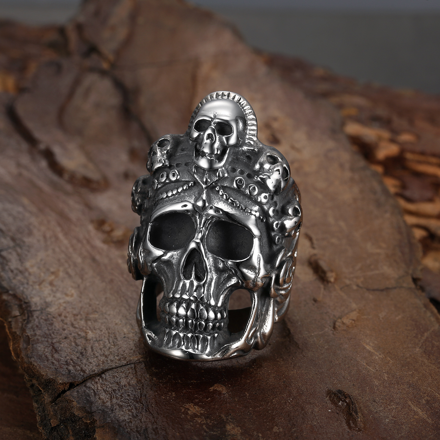 Northern Ghost Army Skull 925 Silver Ring
