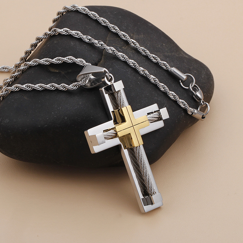 Men's Cross Pendant Necklace