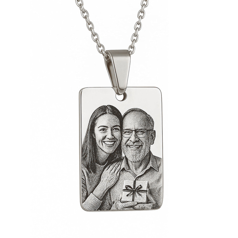 Virgin Mary Square Necklace