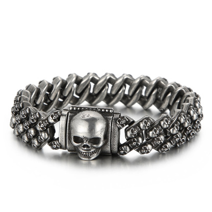 Men's skull bracelet