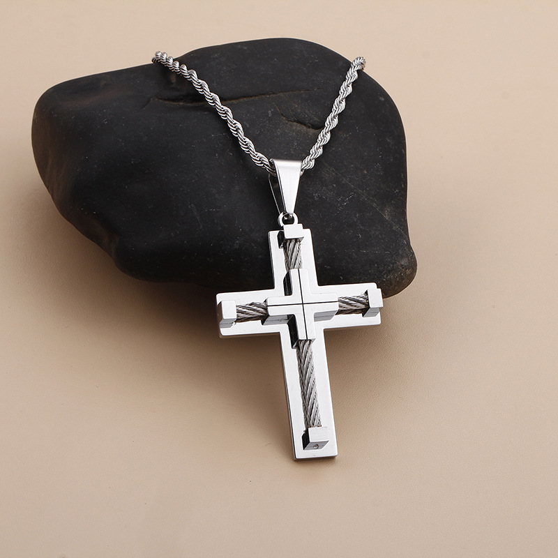 Men's Cross Pendant Necklace