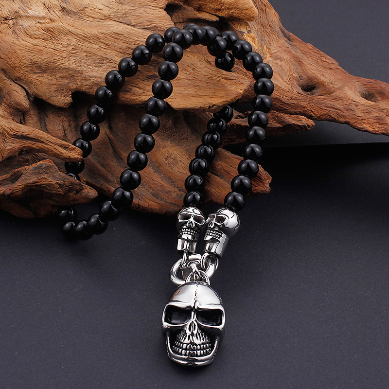 Smiling Skull Pendant Necklace
