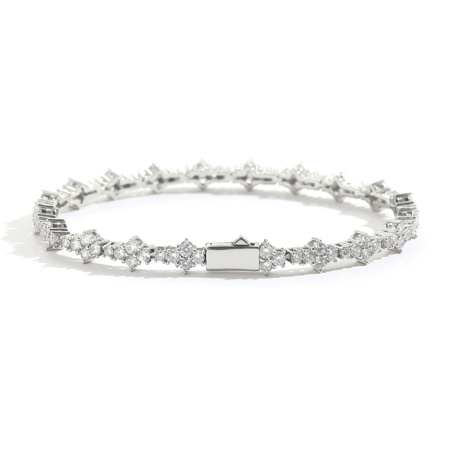 Plum Blossom Tennis Bracelet Necklace