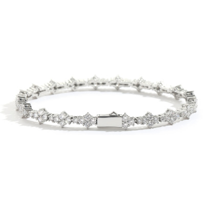 Plum Blossom Tennis Bracelet Necklace
