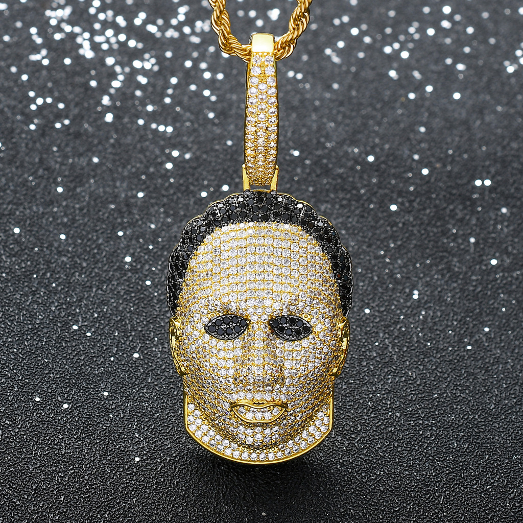 Human head mask necklace