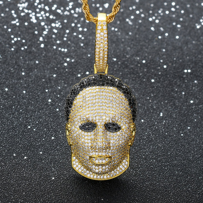 Human head mask necklace
