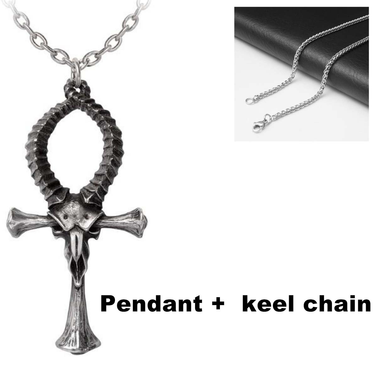 Goat Head Cross Necklace