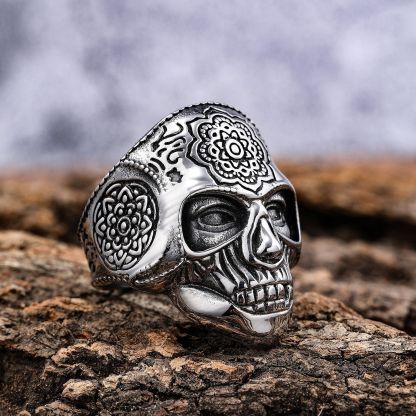 Carved Mask Ring