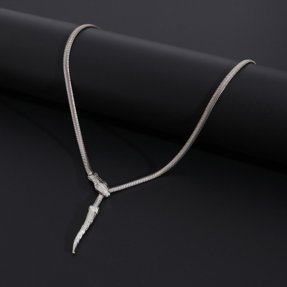 Snake bone necklace
