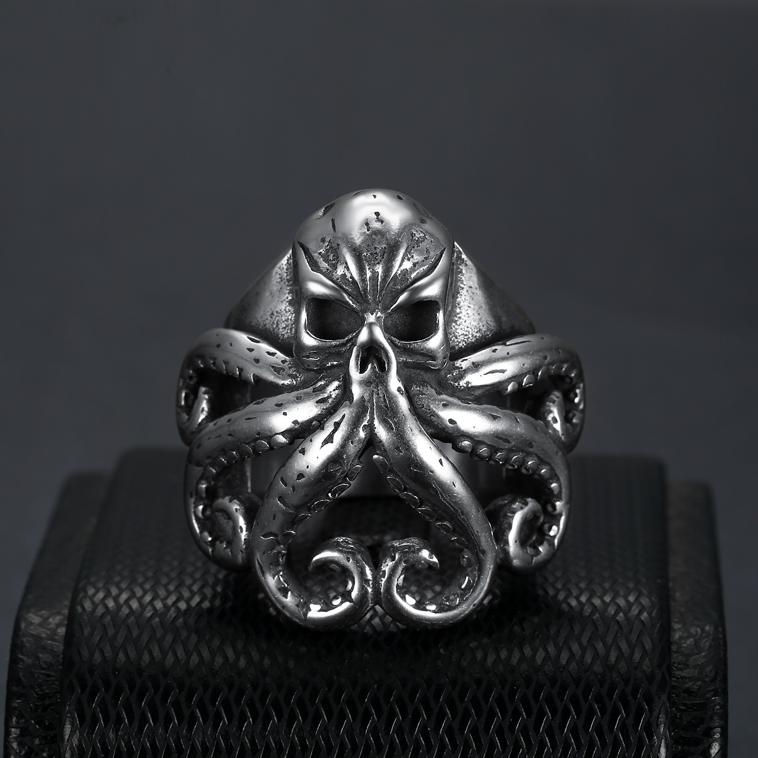 Retro Punk Octopus Ring