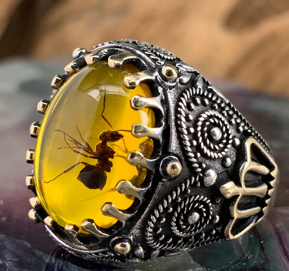Amber Ant Ring