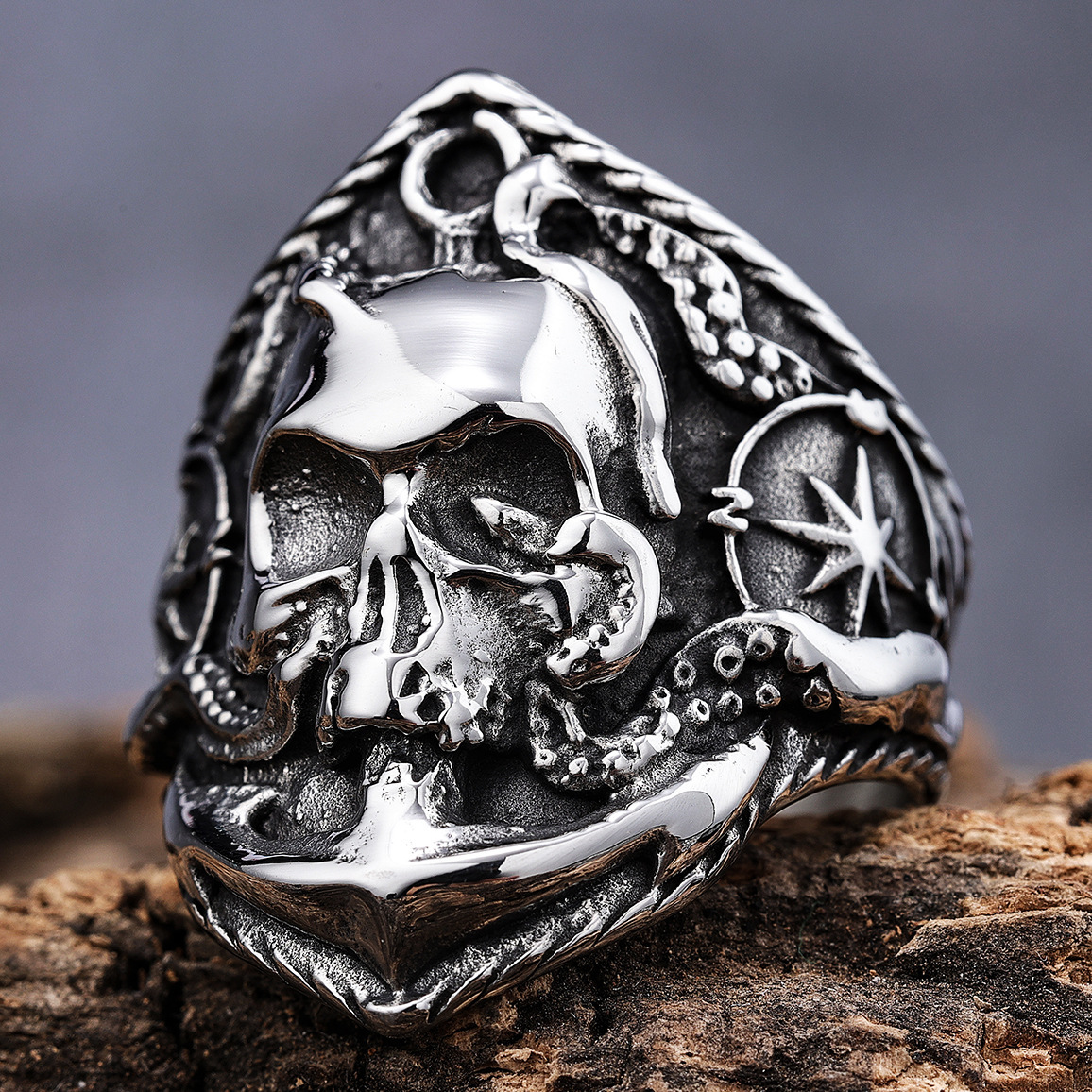 Skeleton Kraken Ring
