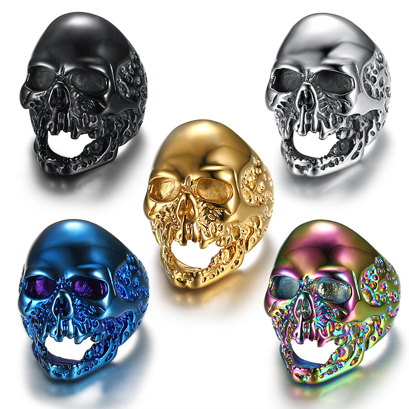 Zombie Skull 925 Silver Ring