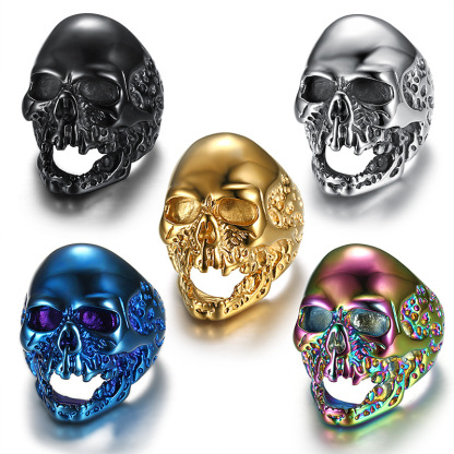 Zombie Skull 925 Silver Ring