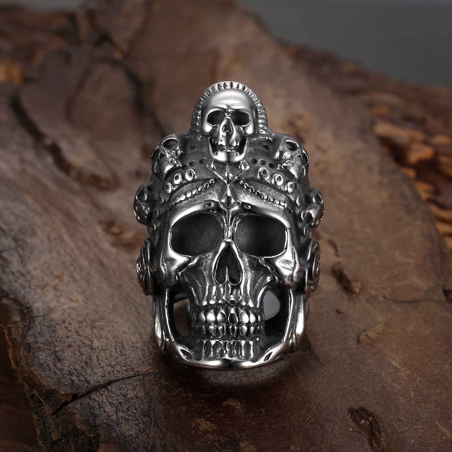 Northern Ghost Army Skull 925 Silver Ring