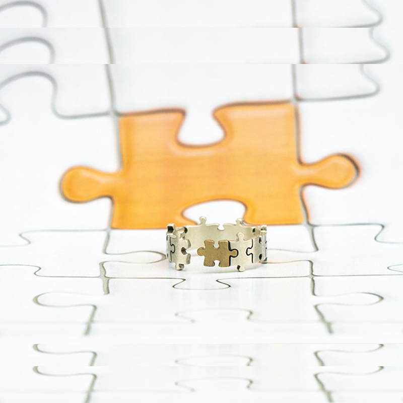 925 silver puzzle ring